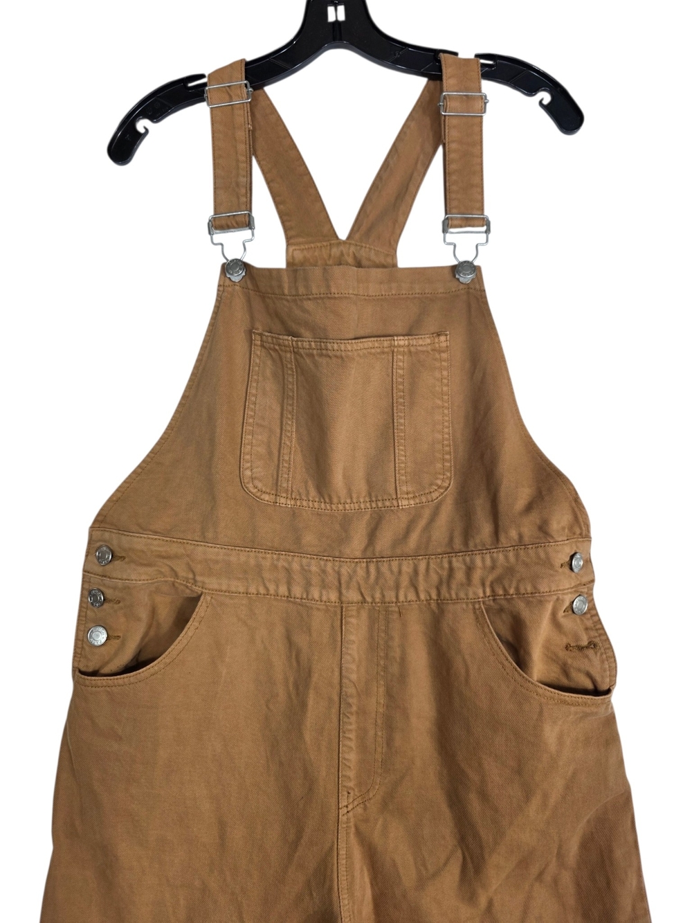 FRNCH Paris Denim Caramel Tan Cotton Overall Jumpsuit with Adjustable Straps - Picture 5 of 12